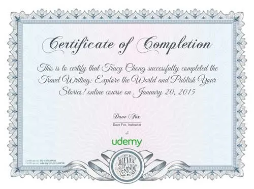 peekholidays-udemy certificate